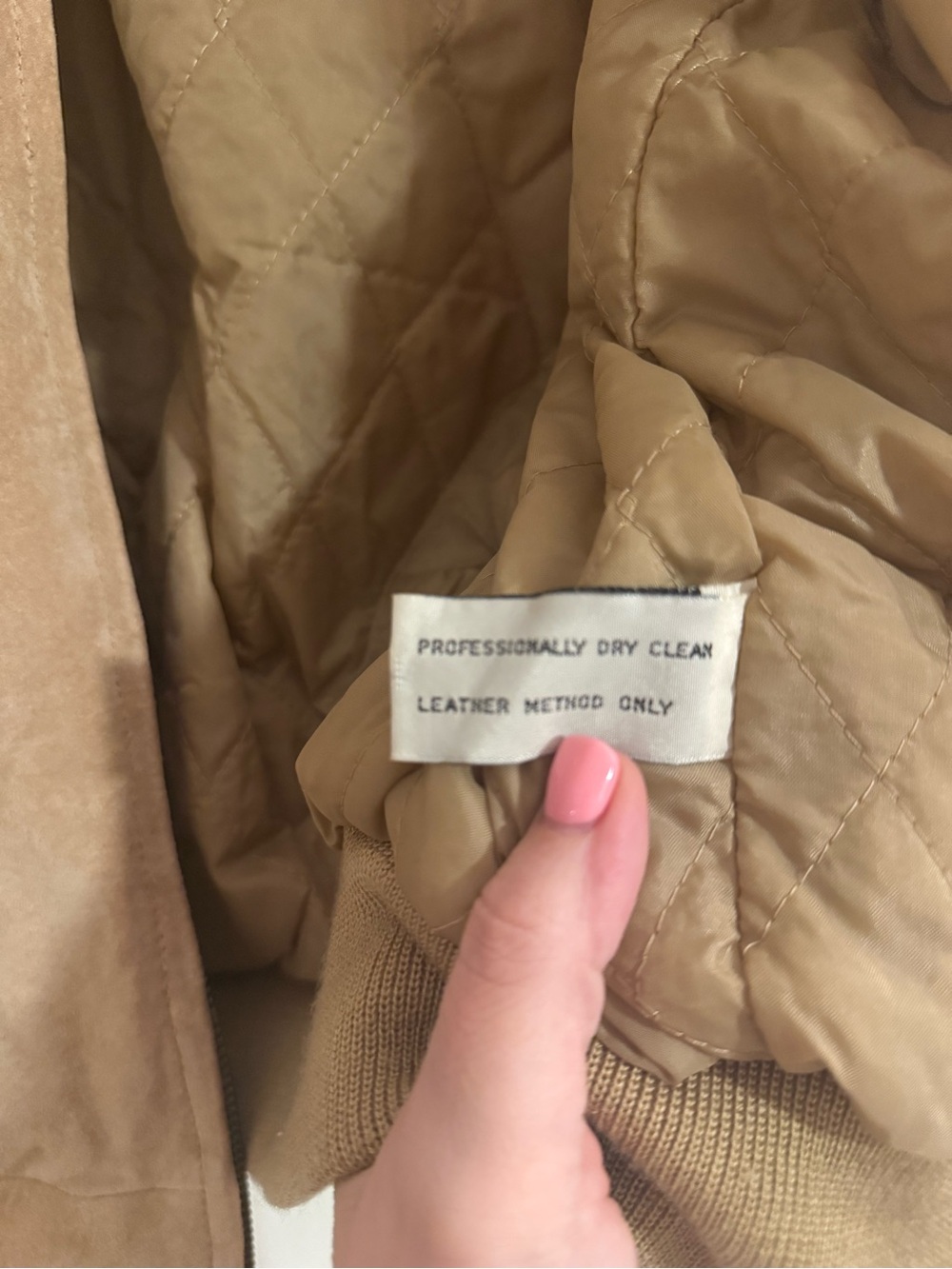 Preston & York Beige Suede Bomber Jacket - Picture 5 of 8